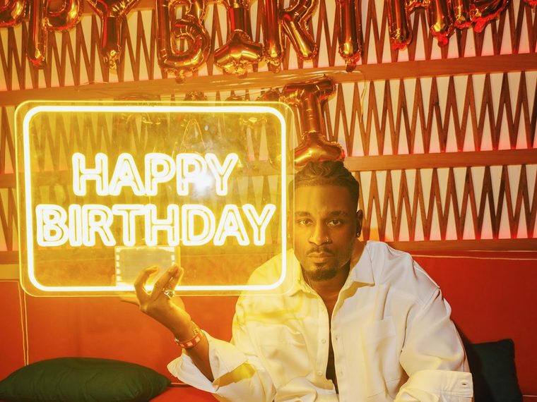 Happy Birthday neon at a private Afro Phuket booking
